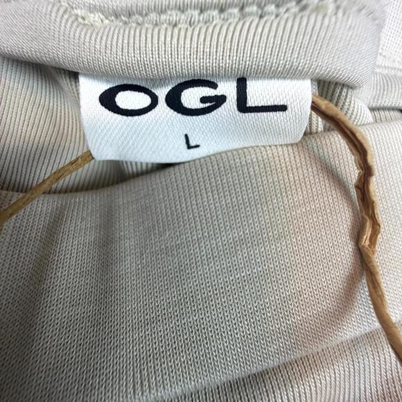 OGL Move Pants Womens Large Morning Mist Sandwashed Mid Rise Pleated Wide Leg - Picture 3 of 9